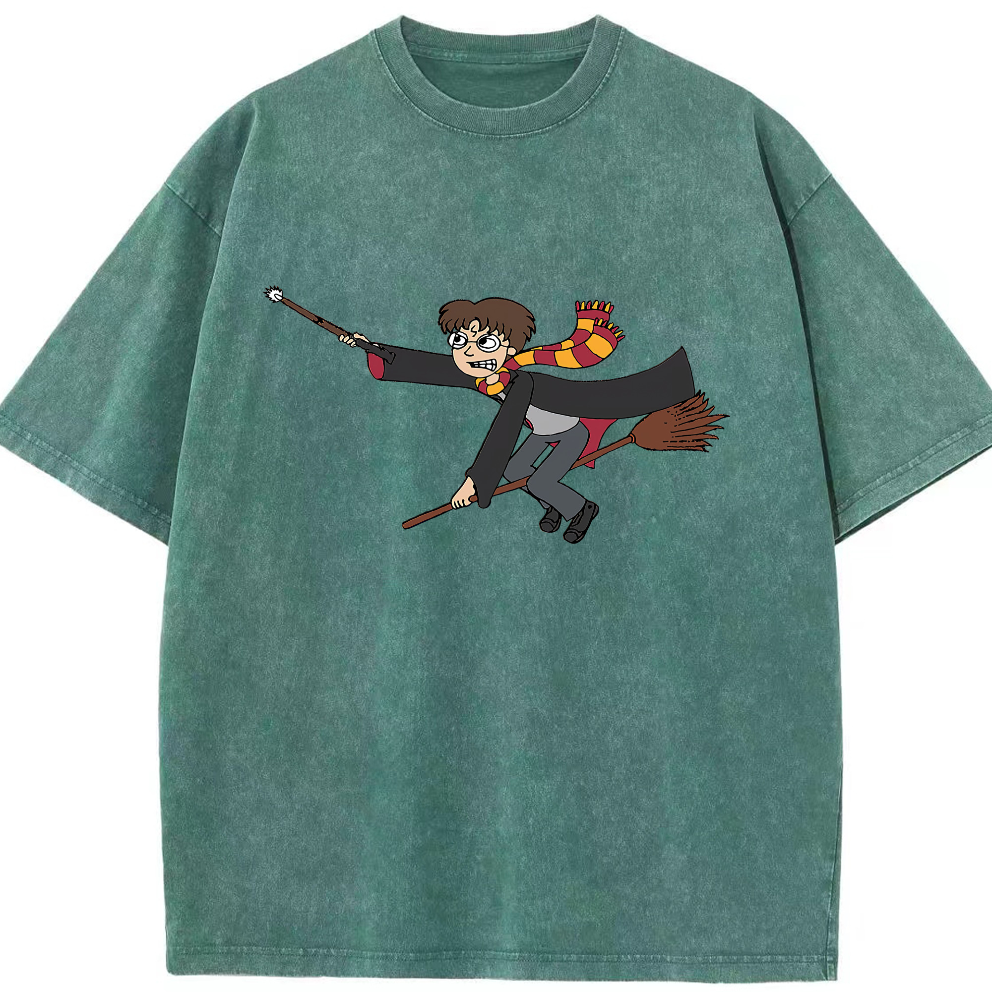 （画像用） Harry Potter ハリー・ポッターシリーズ 綿100% ヴィンテージ風 半袖Tシャツ（フロントプリント）
